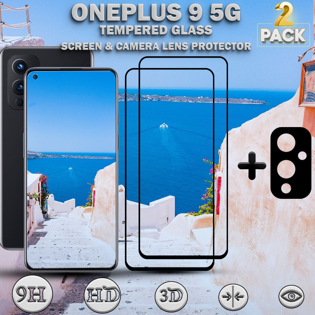 2-Pack ONEPLUS 9 5G Displayschutzfolie und Objektivschutz Produktbild 