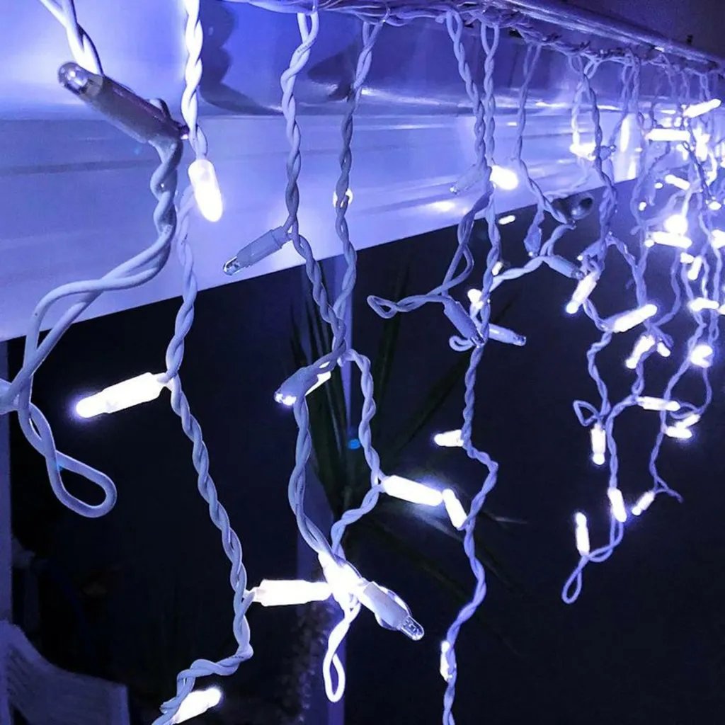 Rideau lumineux de Noël blanc froid IP65 pour décoration extérieure ACA