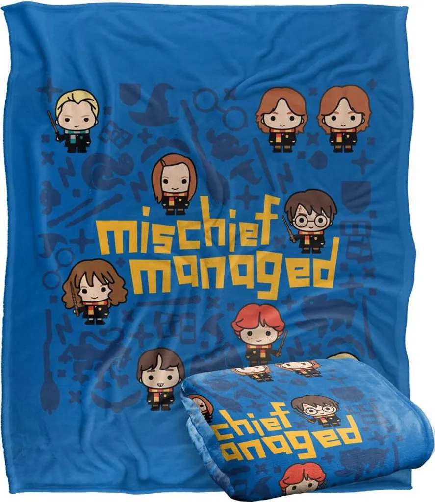 Couverture Harry Potter pour Soirée Cocooning Mischief Managed Chibi - 2