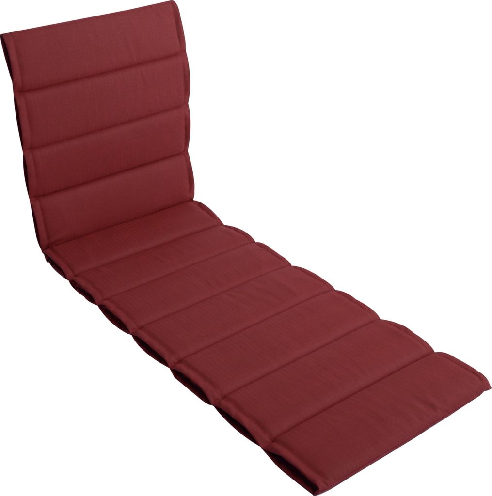 LILENO HOME Sonnenliege Auflage als [1er Set - Rollliege] in Rot - Gartenliegen Auflage perfekt für Strandliege - Polster Auflage für Gartenliege...