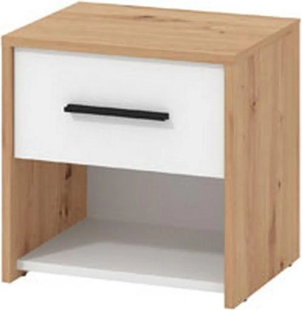 Table de Nuit Chêne Brun à Nœuds 42cm : Design Industriel et Praticité - 6
