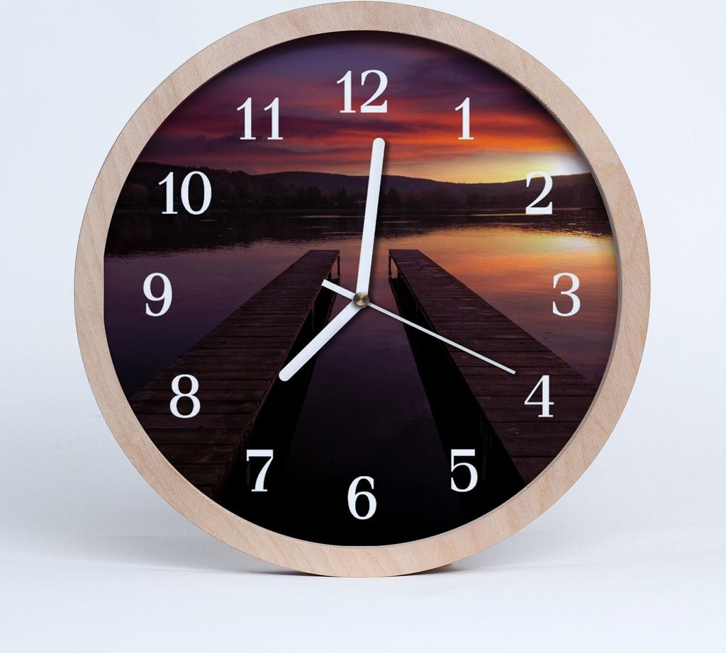 Holzuhr 30fi cm wanduhr - Sunset Natur