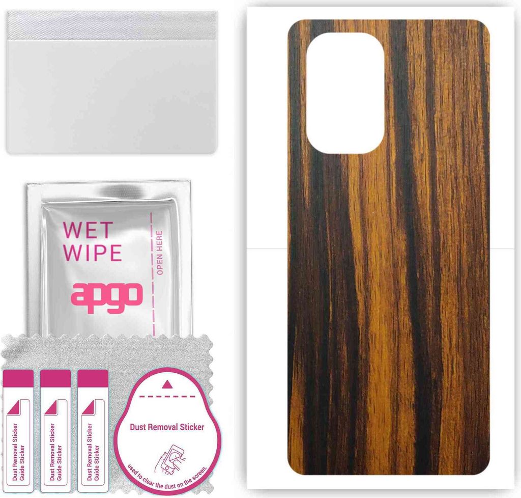 apgo Rückseite Schutzfolie, Skin, kompatibel mit Xiaomi Mi 11X Pro, Hinten Displayschutzfolie aus Vinylfolie, kratzfest, einfache Montage - Tigerwood