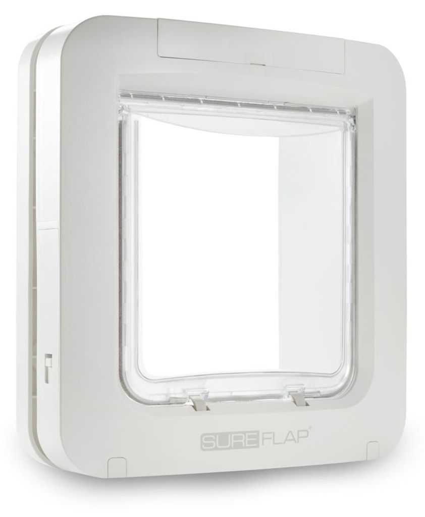 Trixie SureFlap Freilauftür mit Mikrochiperkennung 26,2 × 28,1 cm, weiß