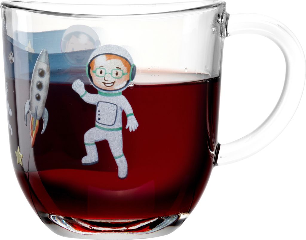 LEONARDO Bambini Avventura Tassen-Set 6-teilig - Kinderbecher mit Motiv aus dickwandigem Glas - Inhalt 280 ml - Spülmaschinenfest, mikrowellengeei...