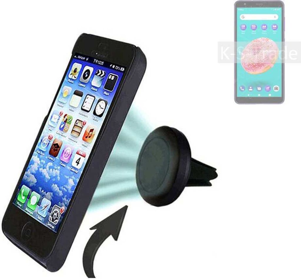 K-S-Trade Kompatibel mit ZTE Blade A3Y Auto Handy Halterung KFZ Halter Lüftungsgitterhalterung Air Vent mount Smartphone Halter