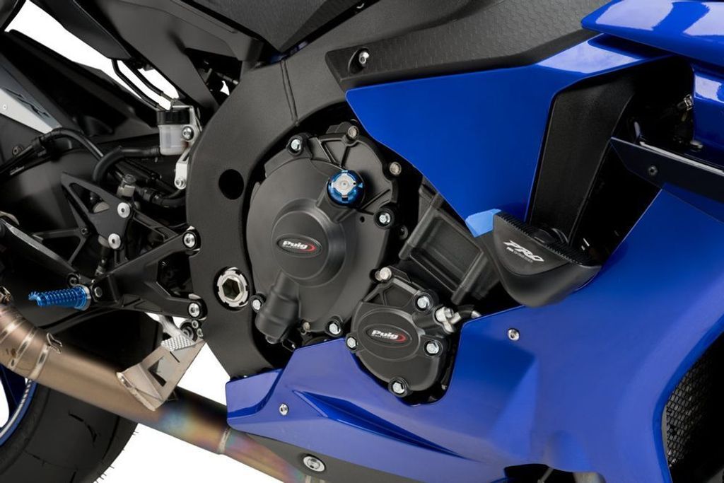 PUIG 21518N Motorschutzhauben Track für Championship passend fuer YAMAHA YZF-R1 Schwarz