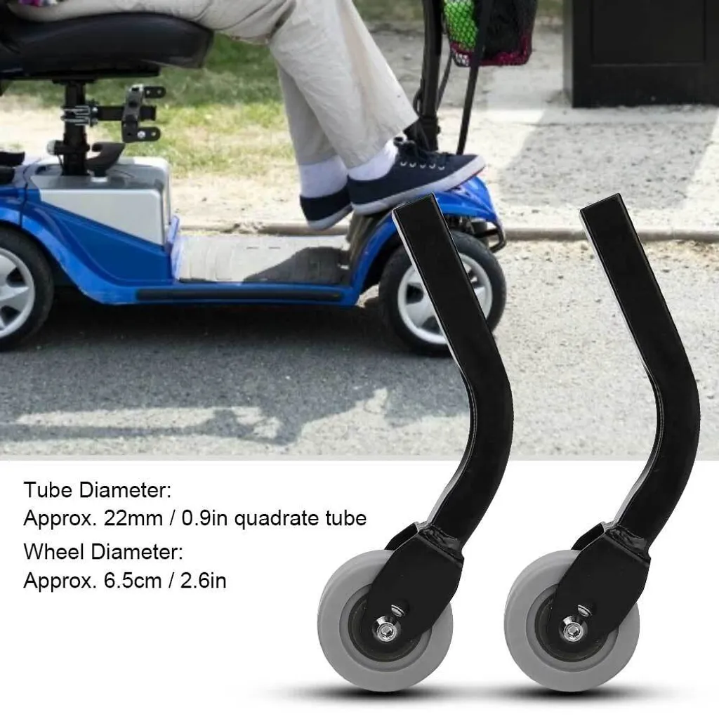 Roulette pour scooter de mobilité increvable en polyuréthane noir 80mm