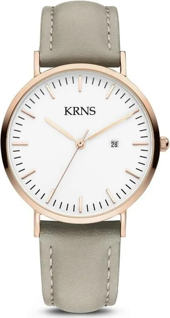 Montre Bracelet Krns 1031 Étanche avec Affichage Date et Verre Saphir