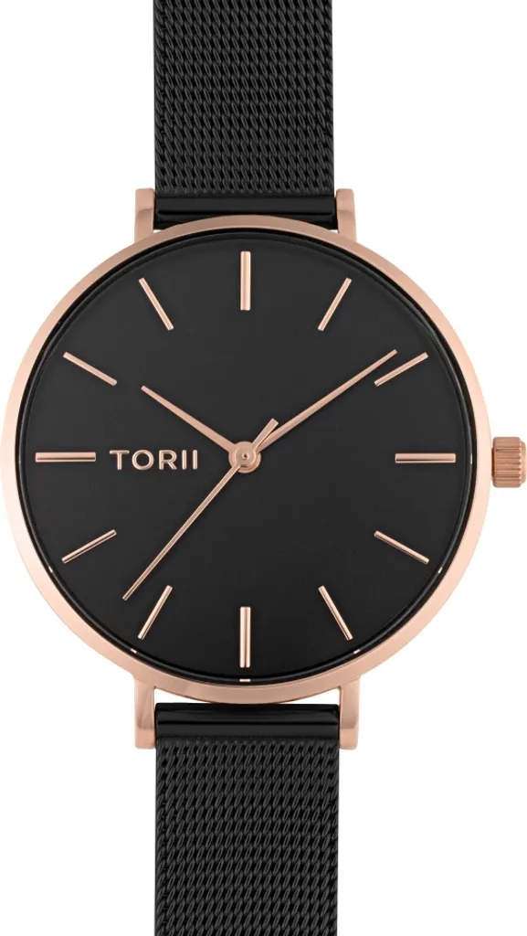 Montre-bracelet pour femme TORII R37BS.BR au design noir chic et moderne