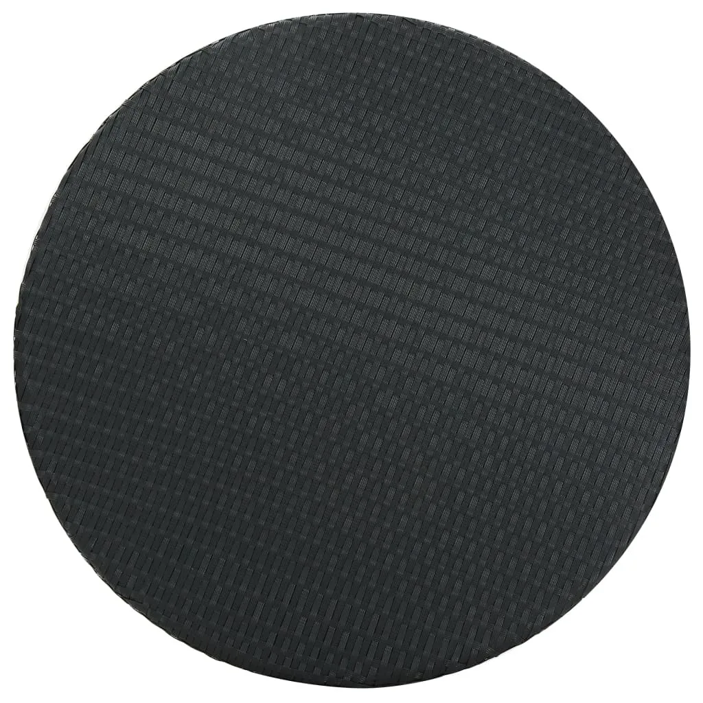 Tavolo da Pranzo Esterno vidaXL 75,5x106 cm Poly Rattan Nero