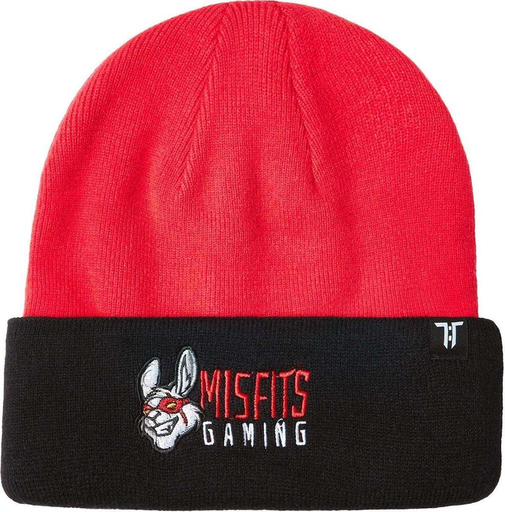 Tokyo Time - "Misfits Gaming" Mütze für Herren/Damen Uni RO8552 (Einheitsgröße) (Rot/Schwarz)