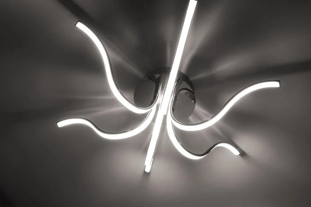 Plafonnier LED Design Courbe VALERIE en Métal, Éclairage 6 Branches - 14