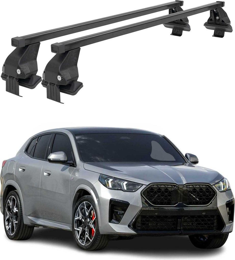 Menabo Dachträger Grundtäger für BMW X2 U10 2023-2025 75kg Schwarz Stahl 2x