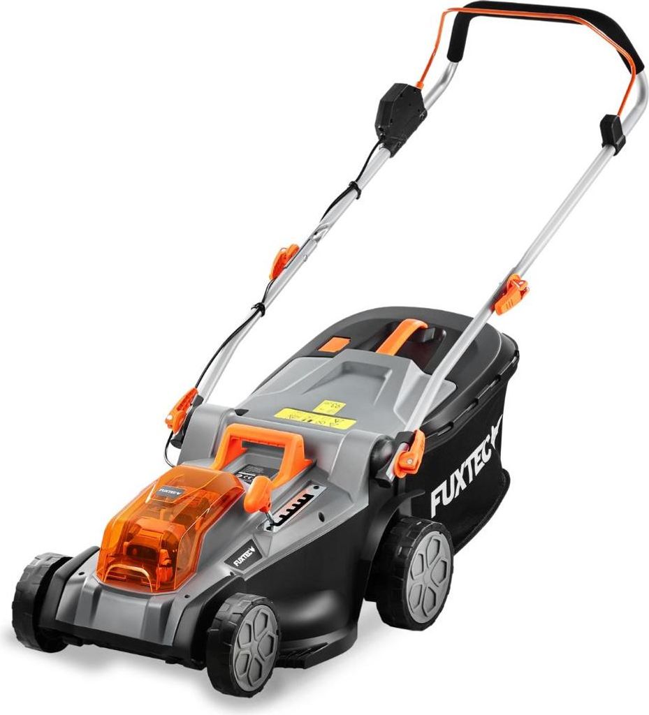 FUXTEC 40V Akku Rasenmäher FX-E2RM43SET - 43cm Schnittbreite | 17Kg | 2x20V |E-Start |40L Fangkorb | 2,5-7,5cm Schnitthöhe | 120min Ladezeit