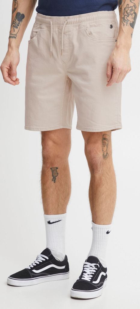 Blend 20715203 Denim Shorts Herren Jeans Shorts Kurze Denim Hose mit Stretch und Kordeln Blizzard Regular Fit
