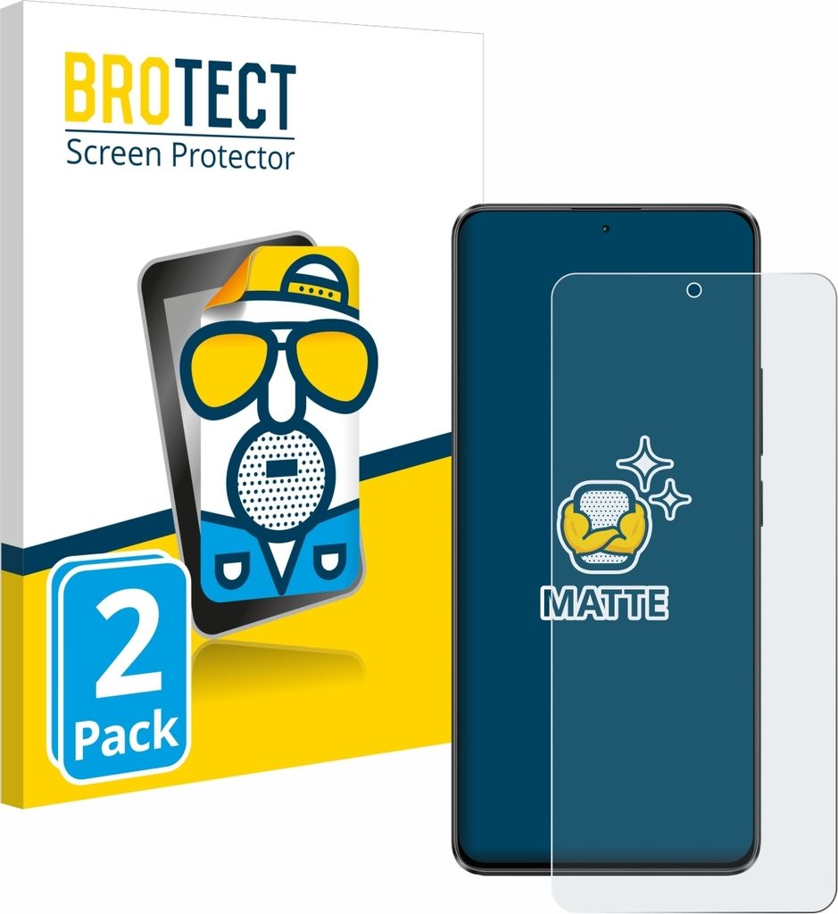 2x BROTECT Schutzfolie für Xiaomi Poco X6 Displayschutz Displayschutzfolie Folie Matt Entspiegelungsfolie