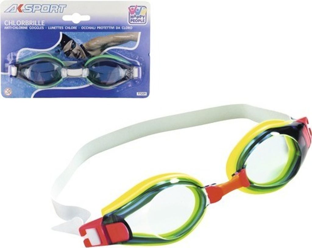 Schwimmbrille Kunststoff bunt für Chlorwasser geeignet Produktbild 