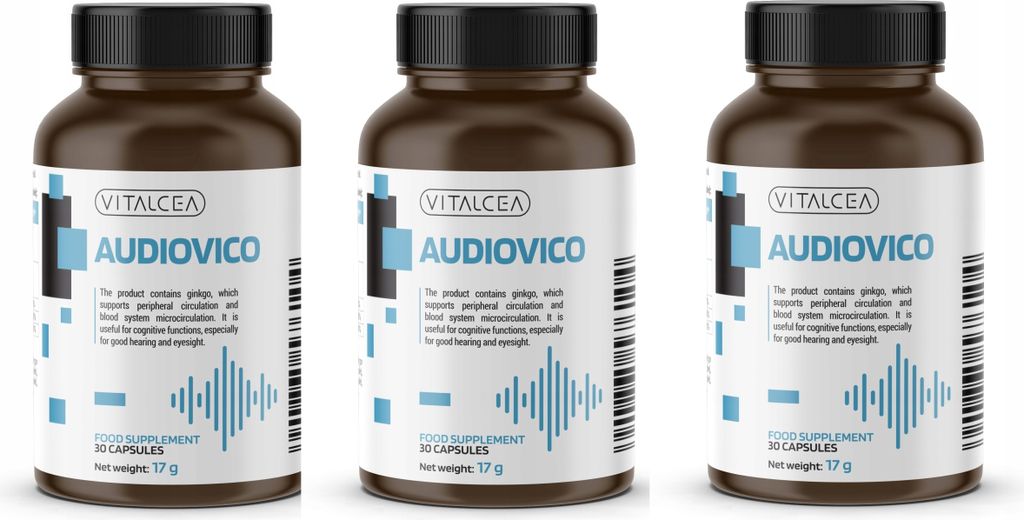 3X Vitalcea Audiovico Nahrungsergänzungsmittel Für Gutes Hören