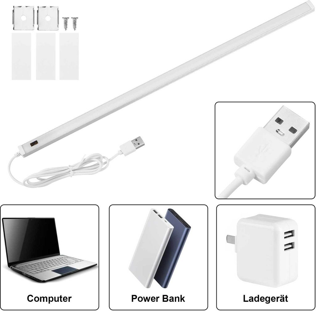 40cm LED Unterbauleuchte Warmweiß mit Sensor, 6W Produktbild 6
