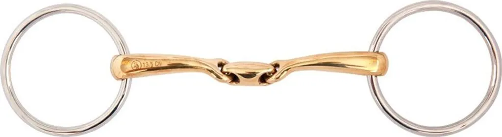 Mors de filet BR Soft Contact double brisure 14mm pour équitation douce