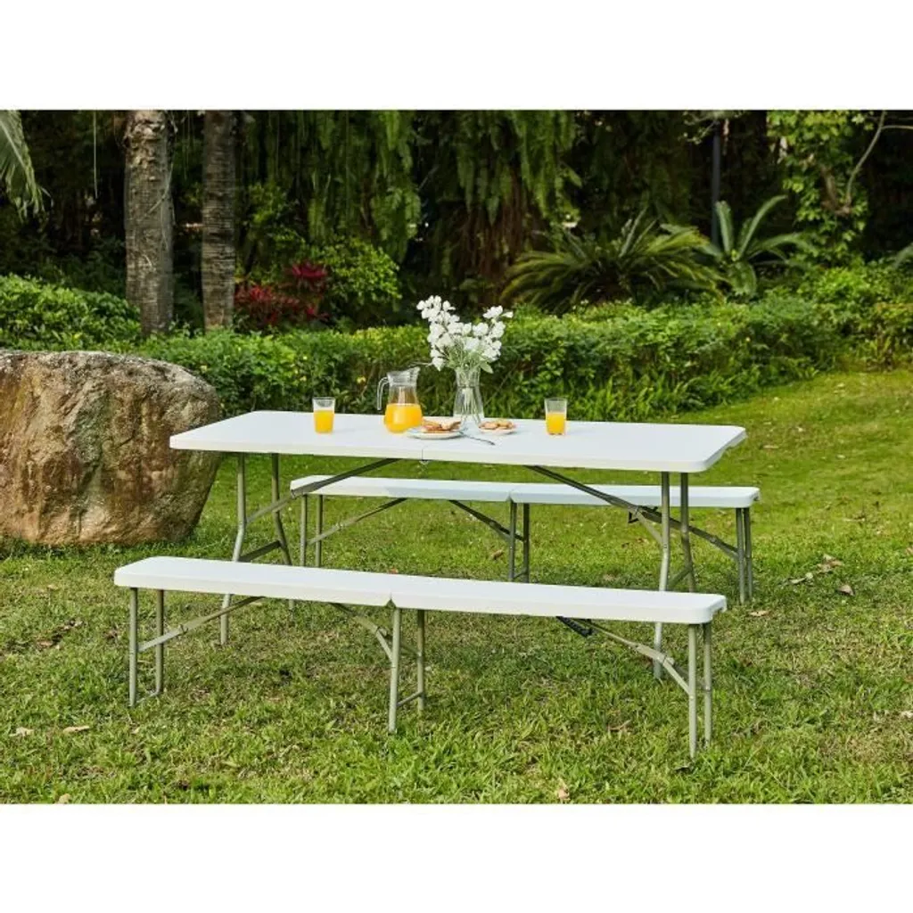 Grande table de réception pliante 180cm 8 places type buffet traiteur - 5