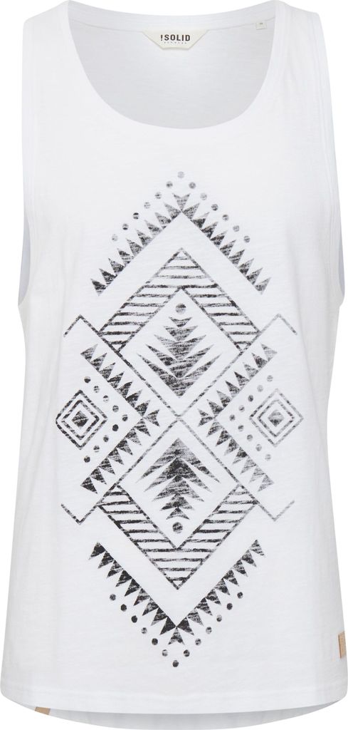 SOLID SDIsaak Herren Tanktop Shirt Muskel-Shirt mit Print Rundhals 100% Baumwolle Regular fit