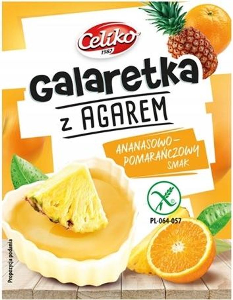 Glutenfreies Ananas-Orangen-Agar-Gelee 45g Celiko Produktbild 