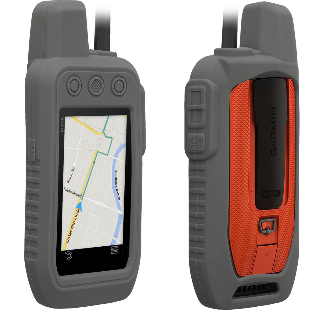kwmobile Hülle kompatibel mit Garmin Alpha 300 / Alpha 200 - Schutzhülle für GPS Handgerät in Grau