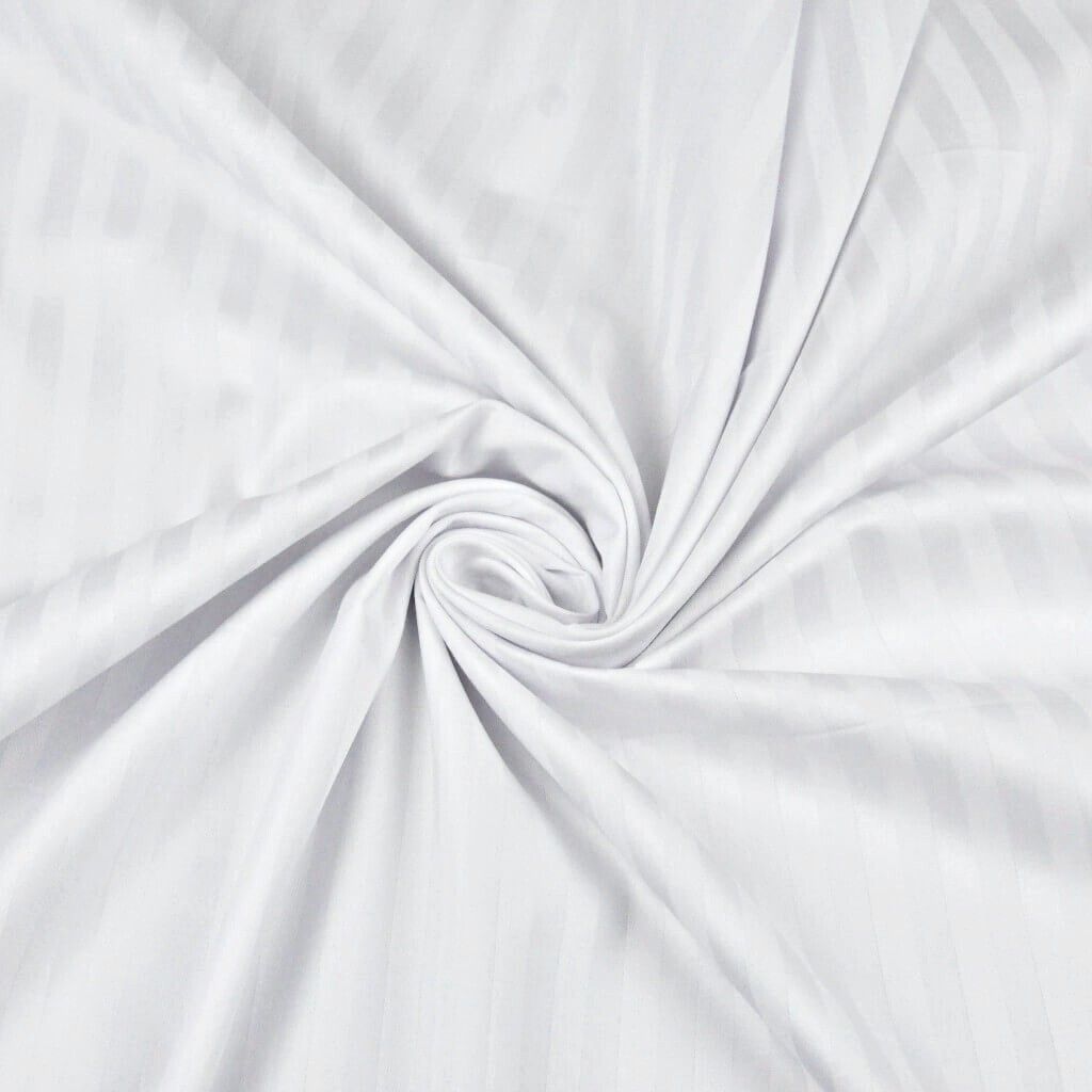 Baumwolle Satin weiß Streifen 9mm - 305cm Produktbild 