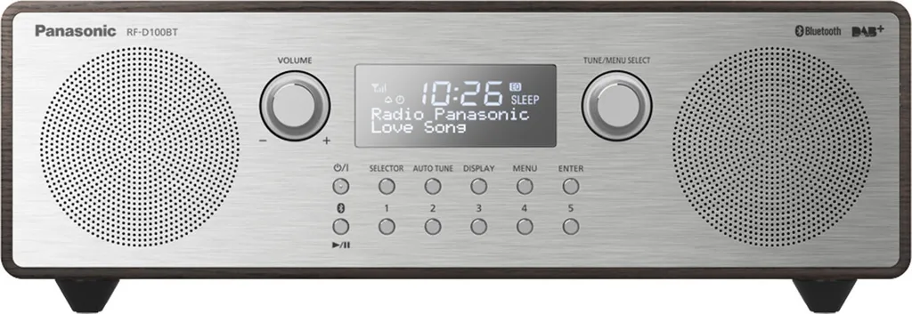 Radio Panasonic RF-D100BT DAB+ et FM Bluetooth avec Finition Bois Brun