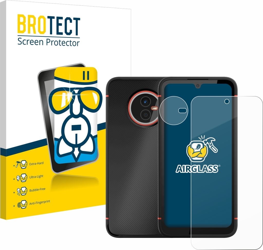 BROTECT Schutzglas für Gigaset GX4 Pro (Display+Kamera) Schutzfolie Panzer Folie Glas Display Schutz klar