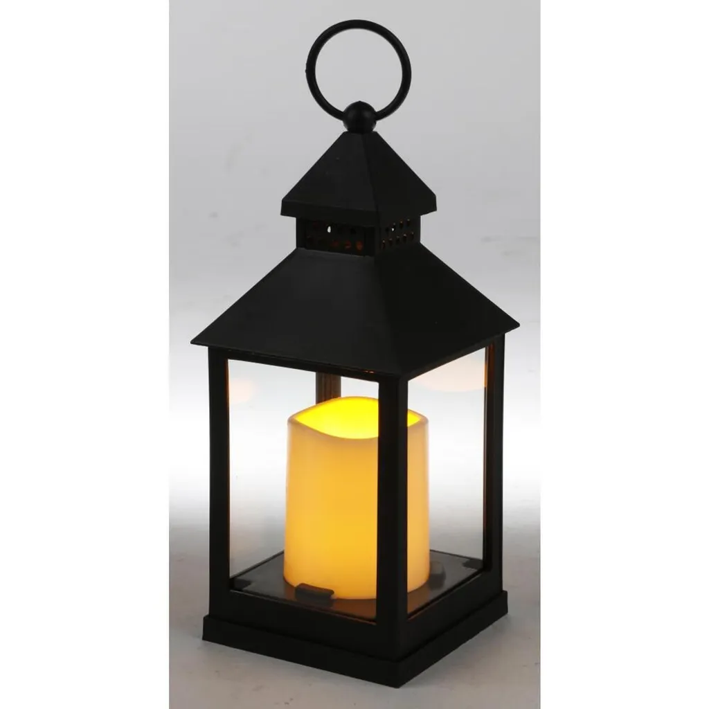 Solution Éclairage Déco : Lot 12 Lanternes Métal Noir Anti-Courant Air