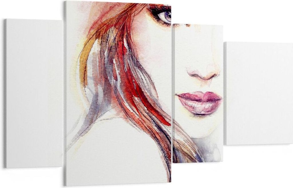 Bild auf Leinwand - Leinwandbild - Dame perfekt Kleid Eleganz - 120x70cm - Wand Bild - Wanddeko - Leinwanddruck - Bilder - Kunstdruck - Wanddekorat...