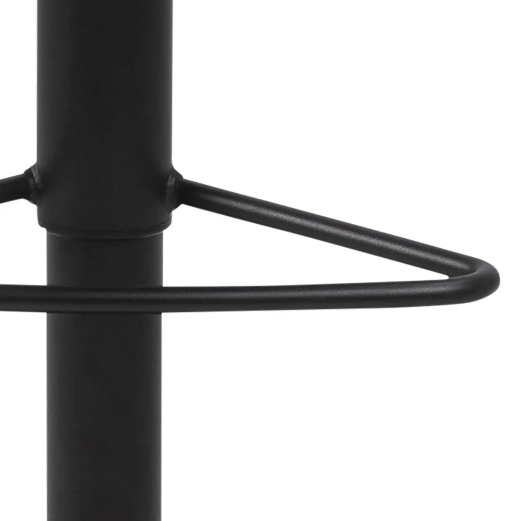 Tabouret de bar Kimmy marron avec pieds noirs, chaise de cuisine haute - 4