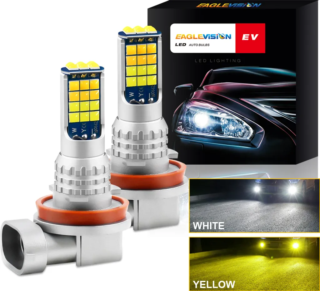 Kit LED H11 V6 Bicolore 16000LM Alluminio per Fendinebbia Auto