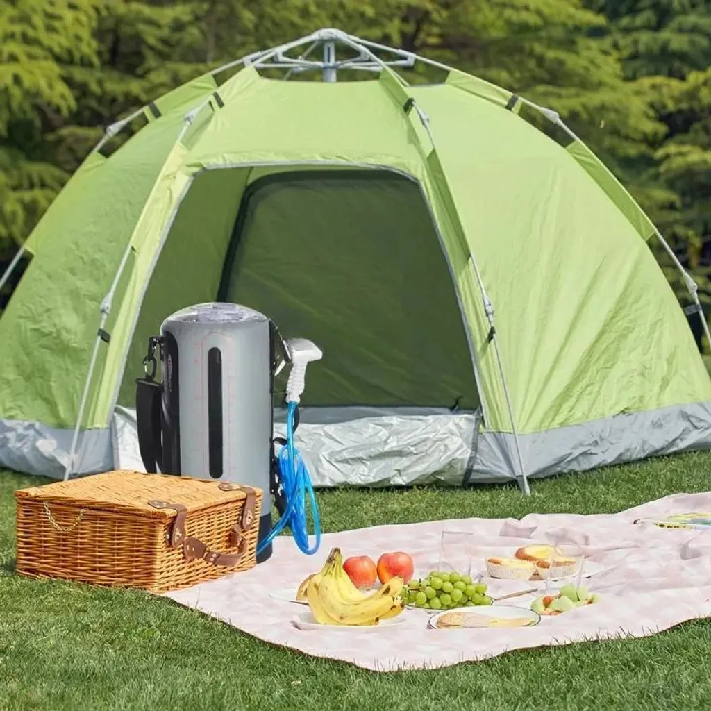 Douche de camping légère à pression réglable 12L - Buse multi-jets Pro - 4