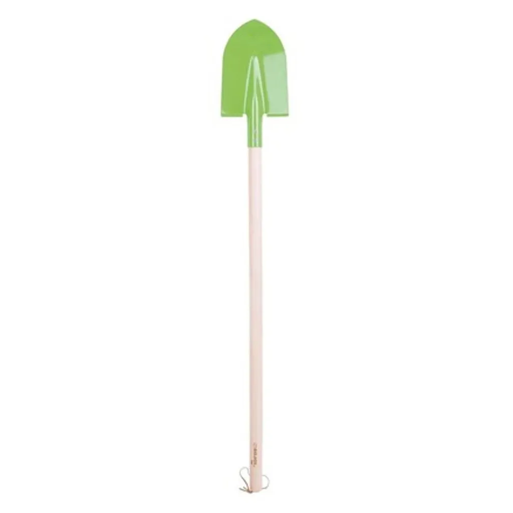 Bigjigs Toys Pala da Giardino Verde per Bambini | Attrezzi Reali in Metallo