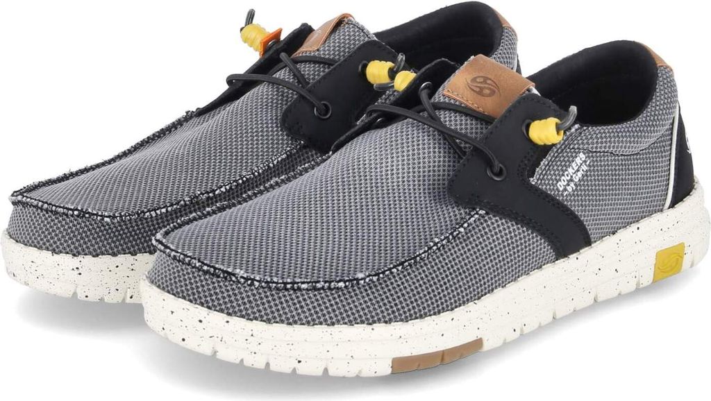 Dockers mocassini uomo slip-on grigio tessile Immagine del prodotto 