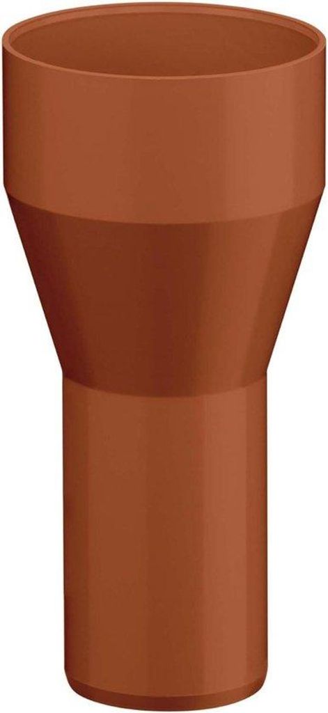 Regenpijp-Adapter für Dachabläufe - PVC-U Kunststoff - 85/75mm - Braun