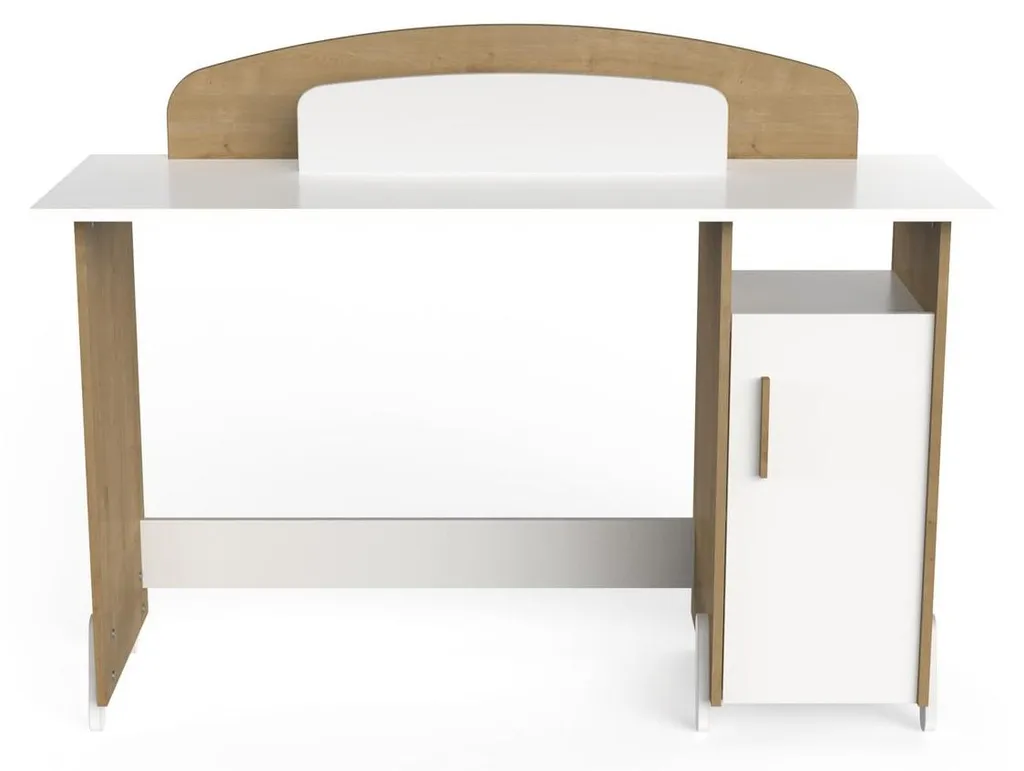 Bureau Compact NAILI L134,8 cm : Rangez Tout grâce à sa Niche et sa Porte
