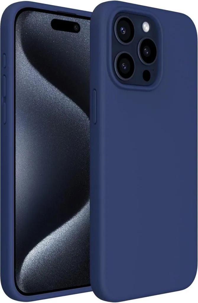 Coque iPhone 15 Pro Max Antichoc Ultra Fine en Finition Mate Bleu