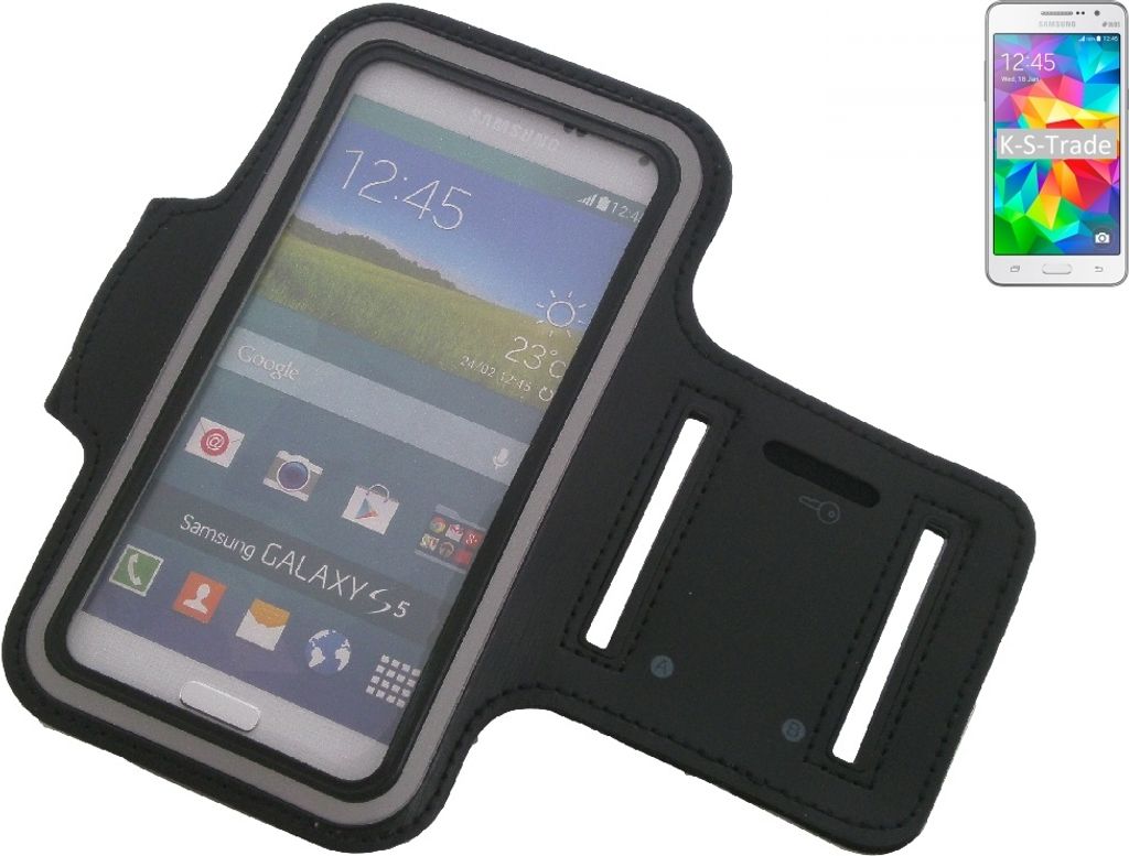 Kompatibel mit Samsung Galaxy Grand Prime Neopren Jogging Armband Sportarmband Oberarmband schwarz kompatibel mit Samsung Galaxy Grand Prime mit