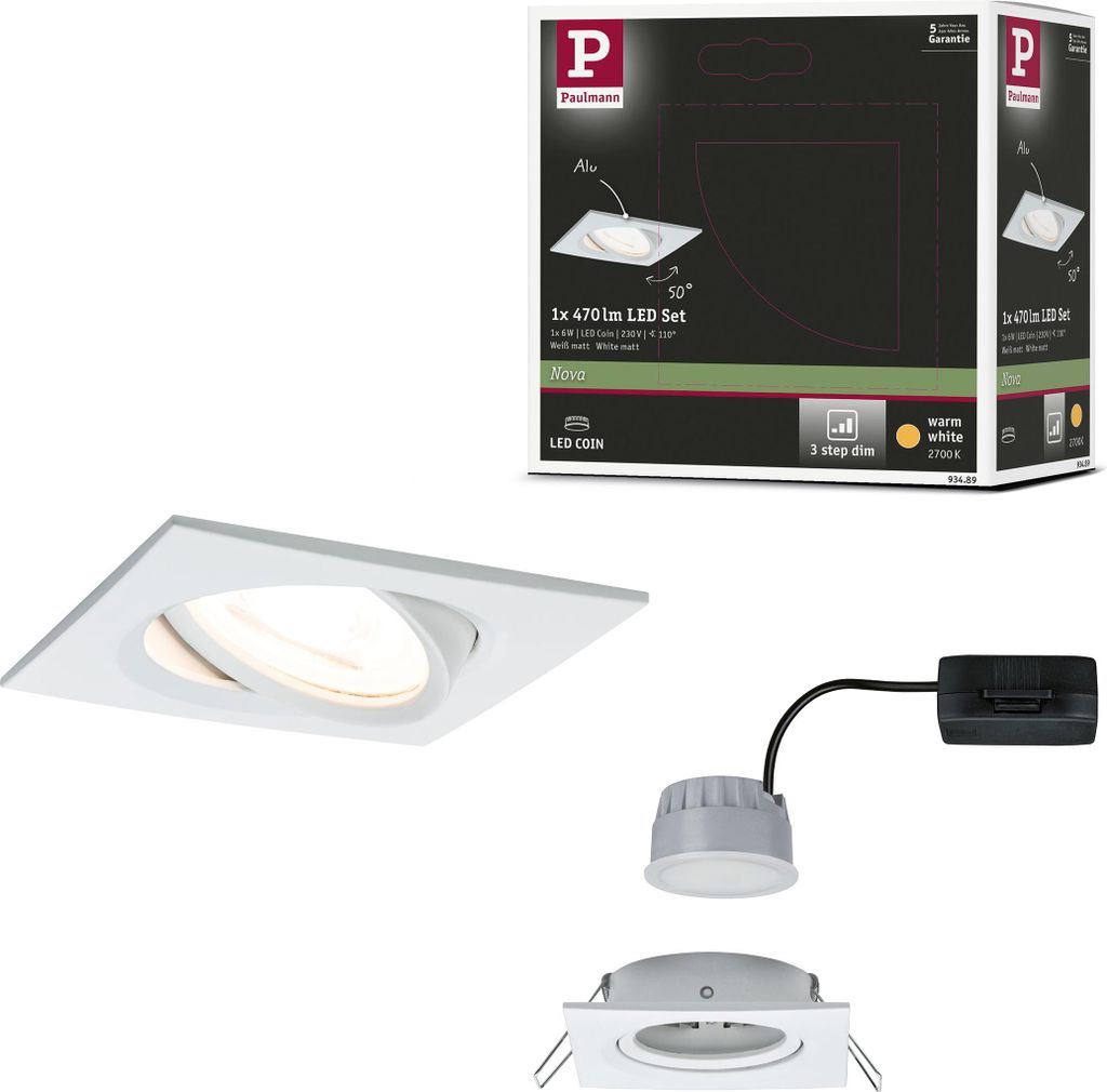Paulmann LED Einbauleuchte Nova schwenkbar