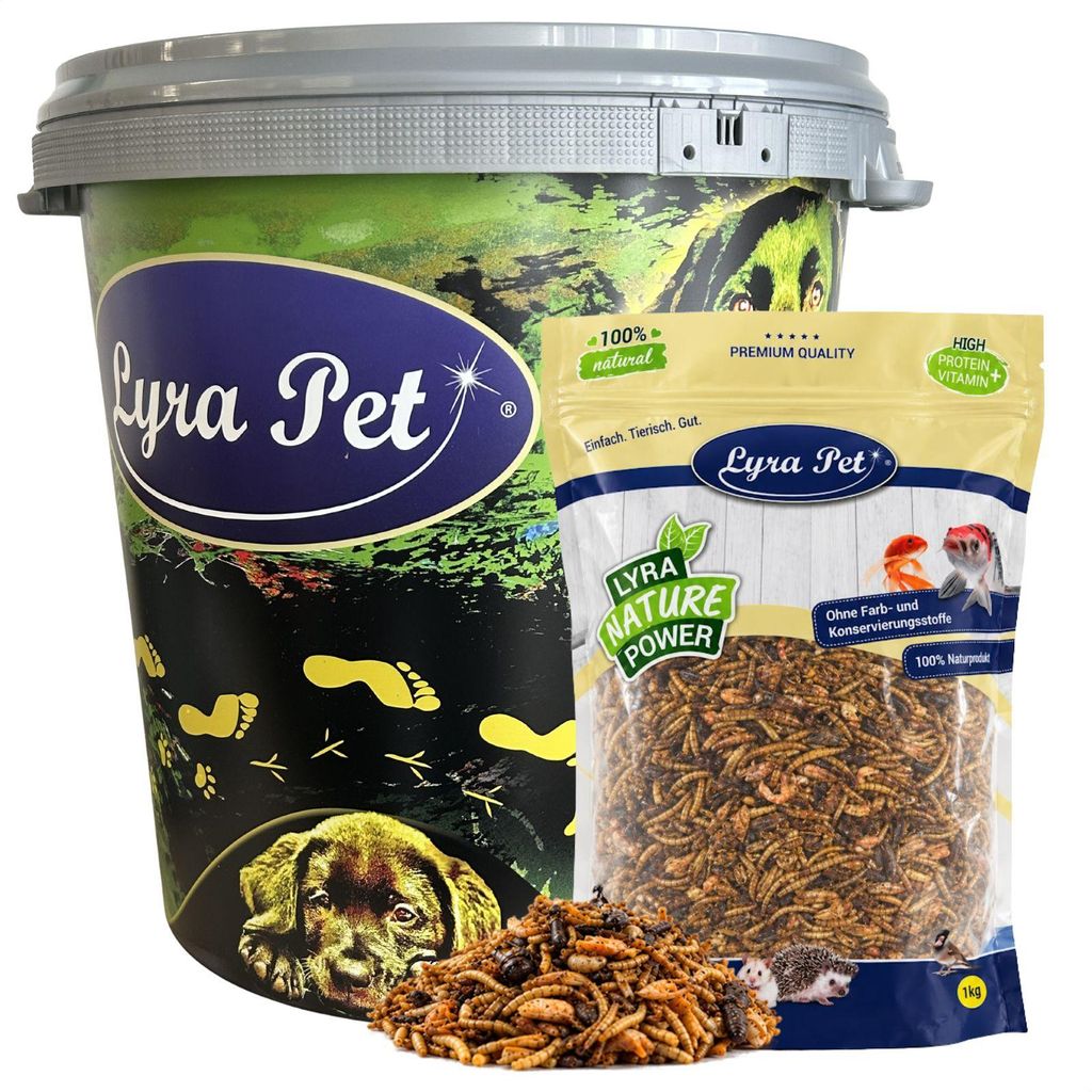 5 kg Lyra Pet® Protein Boost Insekten Mix - mit Produktbild 