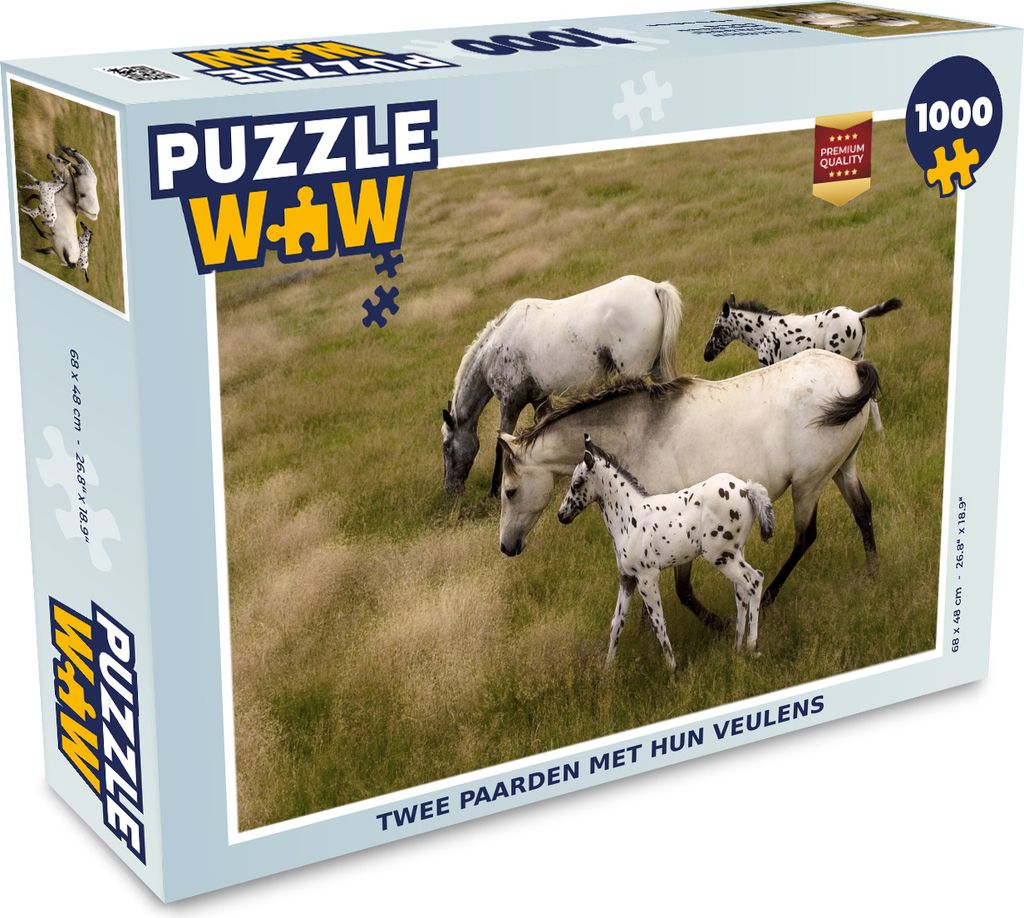 MuchoWow Puzzle 1000 Teile Pferde - Fohlen - Tiere - Erwachsene - Rätsel