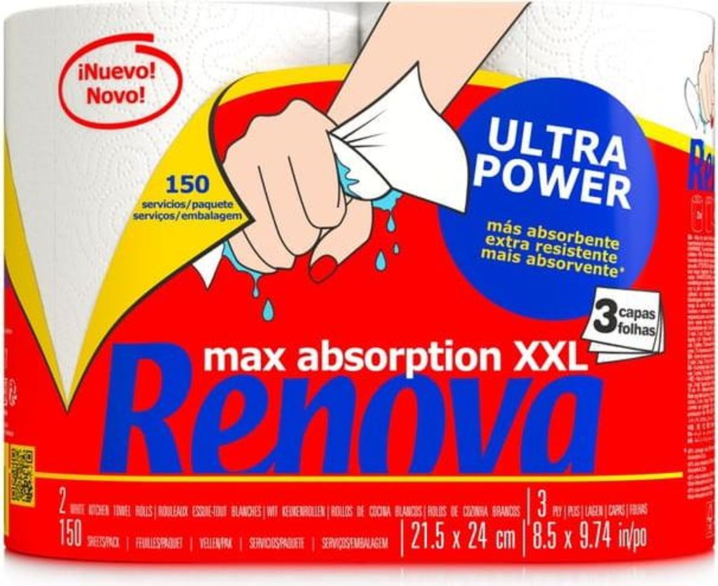 Renova Ultra Power Papierhandtücher 2 Rollen