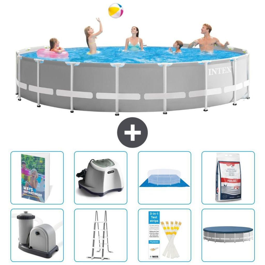 Prism Frame Pool Rund - 549x122 cm - 9-teilig S649