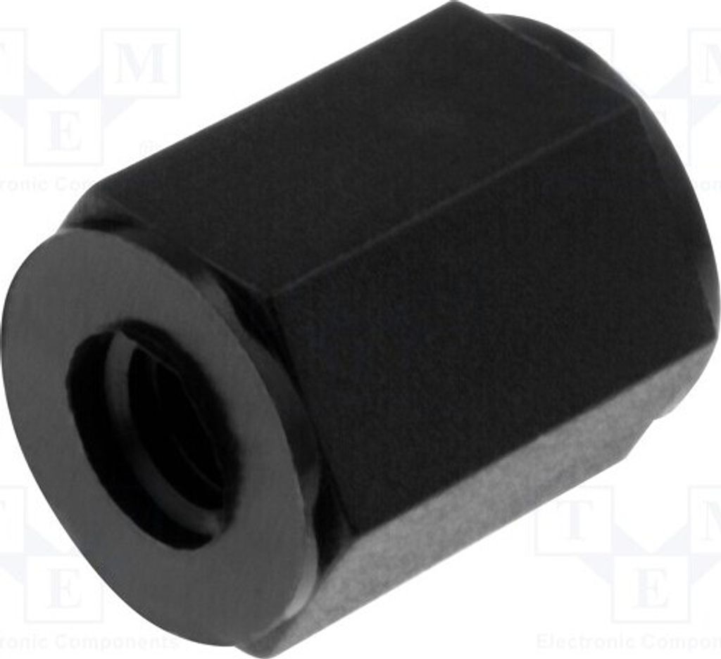 10x Distanzmuffe mit Gewinde L: 15mm 187X15 Distanzhülsen aus Kuntoff sechskant M4
