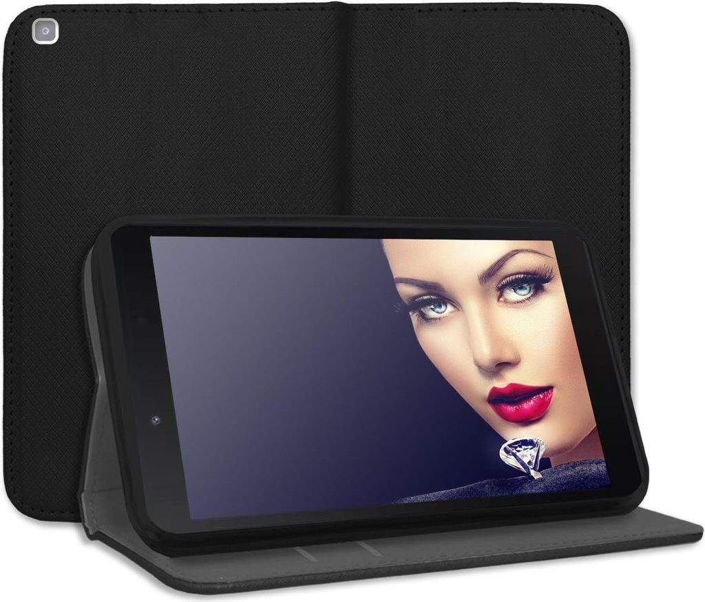 Bookstyle Schutzhülle Klapphülle Schutztasche Etui Cover für Samsung Galaxy Tab A 8.0 & S Pen 2019 (P200|P205, 8.0'') - Schwarz